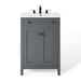 EEI-4250-GRY-WHI Bathroom/Vanities/Single Vanity Cabinets with Tops