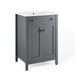 EEI-4250-GRY-WHI Bathroom/Vanities/Single Vanity Cabinets with Tops