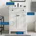EEI-4250-WHI-WHI Bathroom/Vanities/Single Vanity Cabinets with Tops