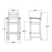 TD202GY Outdoor/Patio Furniture/Patio Bar Furniture