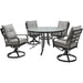 LAVDN5PCSWRD-SLV Outdoor/Patio Furniture/Patio Dining Sets