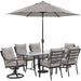 LAVDN7PCSW2-SLV-SU Outdoor/Patio Furniture/Patio Dining Sets