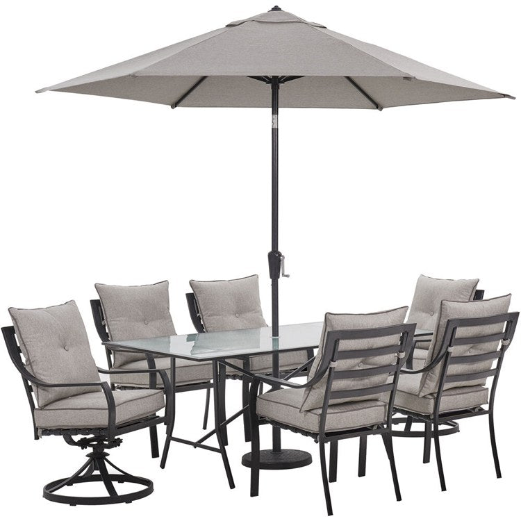 Product Image: LAVDN7PCSW2-SLV-SU Outdoor/Patio Furniture/Patio Dining Sets