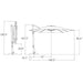 SSAD45-10SQ00-A54011 Outdoor/Outdoor Shade/Patio Umbrellas