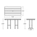 FDT3772WH Outdoor/Patio Furniture/Outdoor Tables