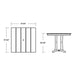 PL81-T1L1BL Outdoor/Patio Furniture/Outdoor Tables